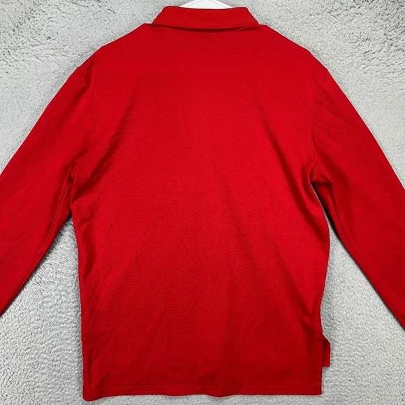 Polo Ralph Lauren Shirt Polo Long Sleeve Men Medium Red Performance Golf Pony